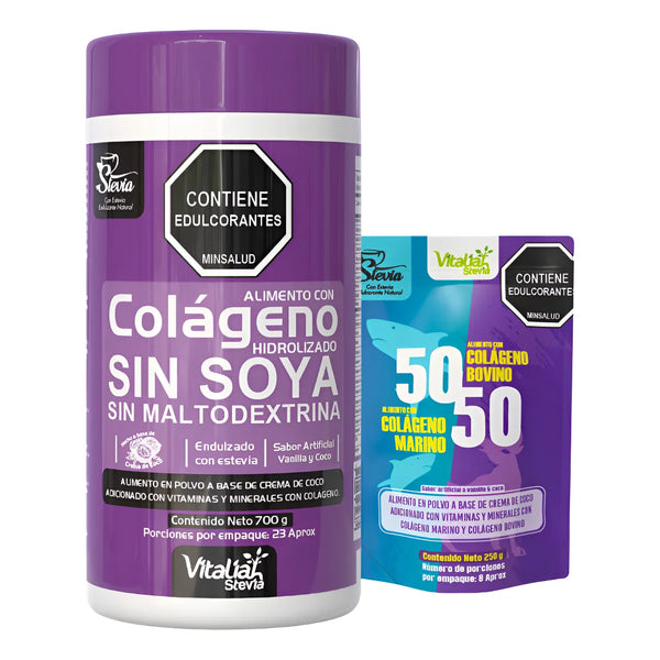 Kit Colágeno Hidrolizado Vitaliah Vainilla X1 + Doypack 50/50 - Imagen 1