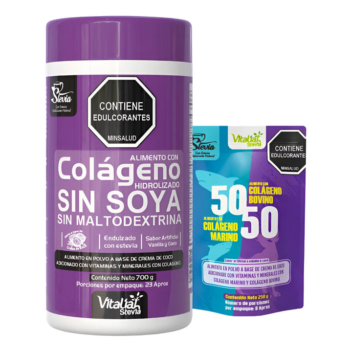 Kit Colágeno Hidrolizado Vitaliah Vainilla X1 + Doypack 50/50 - Imagen 1