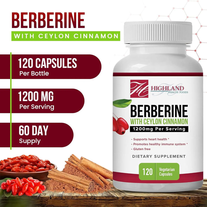 Berberina 1200 Mg Con Canela De Ceilán Para Controlar Azúcar - Imagen 4