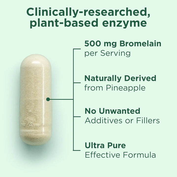 Bromelina Alta Potencia 500 Mg 2400 Gdu Enzimas Digestivas S - Imagen 3