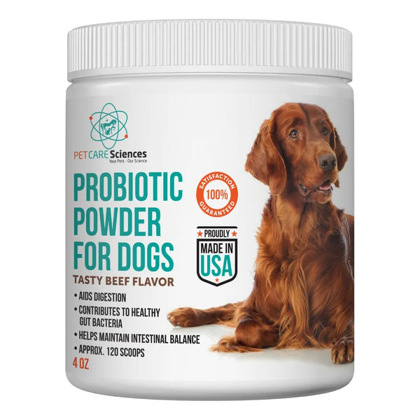 Polvo Probiótico Para Perros 120 Porciones Enzimas Digestivas Sabor Tocino