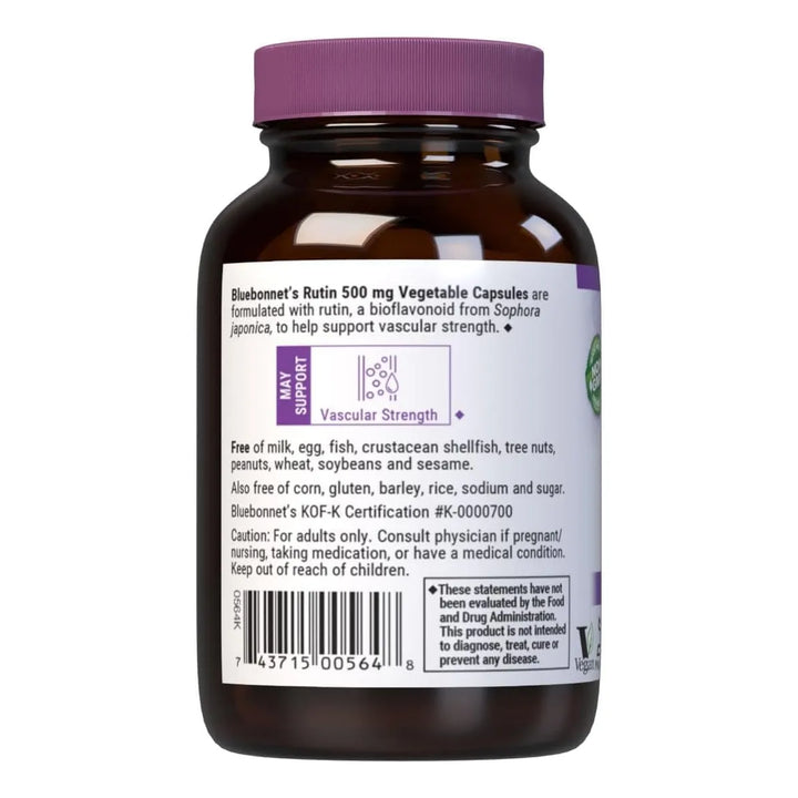 Rutin 500mg Bioflavonoide Antioxidante Apoyo Vascular 50 Cáp - Imagen 6