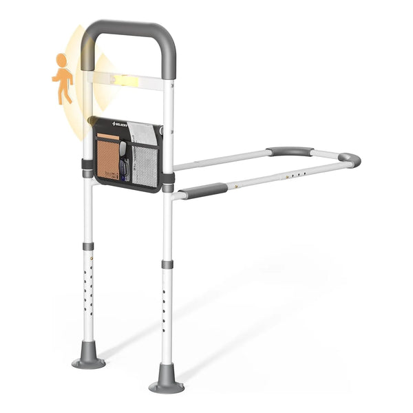 Rieles De Cama Seguridad Adultos Mayores Pasamanos Apoyo Lateral Con Luz LED