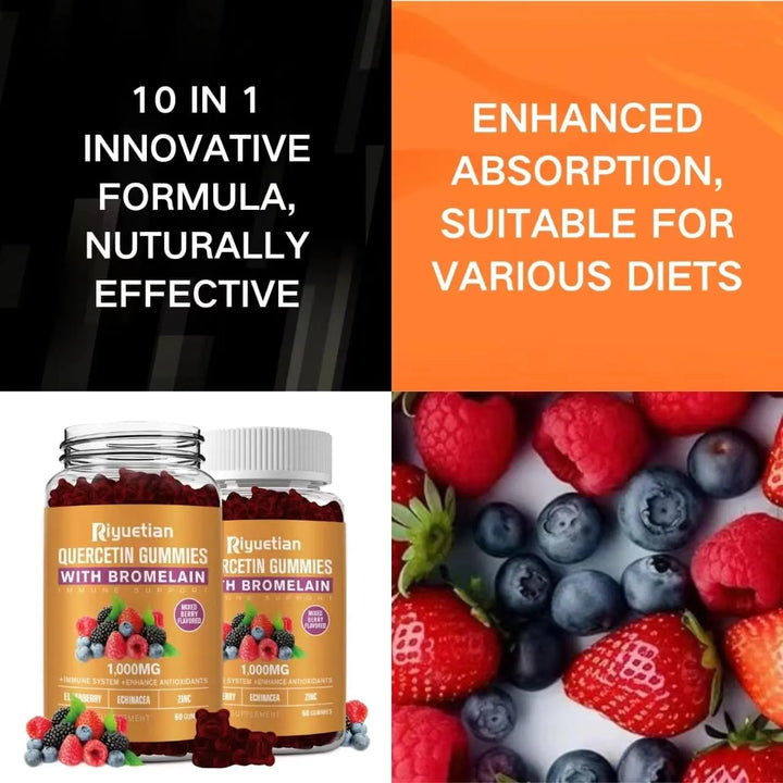 Bromelina Zinc Vitamina C Saúco Masticables Inmunidad Pulmon - Imagen 4