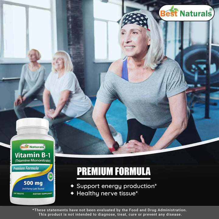 Vitamina B1 Mononitrato De Tiamina 500 Mg 120 Tabletas Natur - Imagen 4