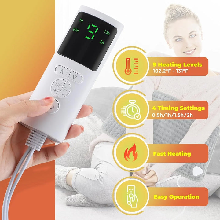 Almohadilla Térmica Eléctrica 9 Niveles Calefacción Suave - Imagen 7