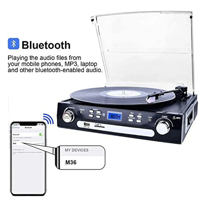 Reproductor De Discos Bluetooth Digitnow Con Altavoces Estér - Imagen 3