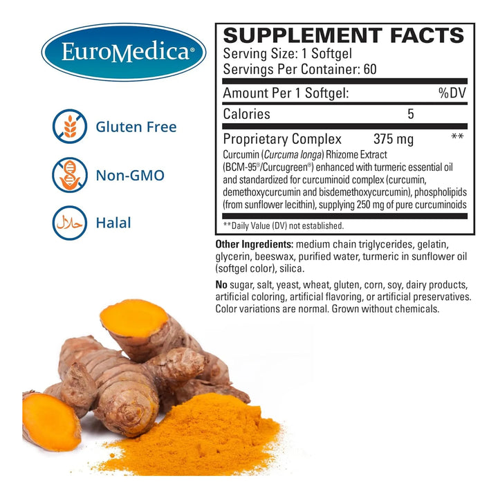 Cápsulas Blandas De Curcumina Alta Potencia 375 Mg 60 Unidad - Imagen 4