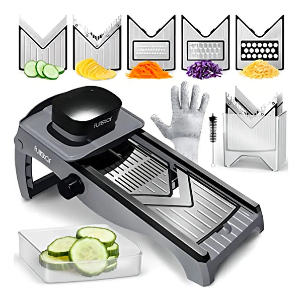 Rebanadora Mandolina Acero Inoxidable 7 En 1 Fullstar Cortes Perfectos Facil Limpieza