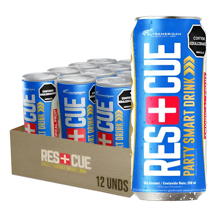 Rescue Lata 250ml Electrolitos Nutramerican Pack 12 Unidades Sabor Fru ...