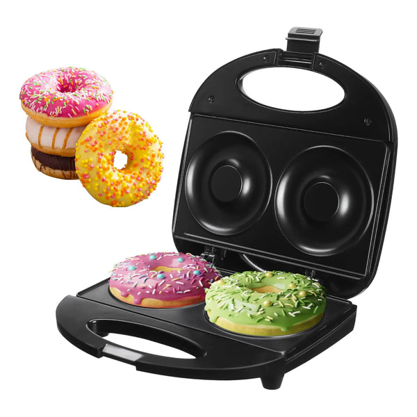Mini Maquina Para Hacer Donas 2 Rosquillas Grandes 10 Cm Antiadherente