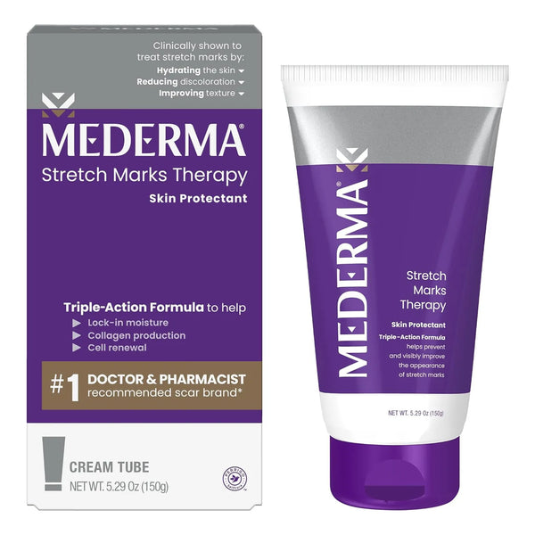 Crema Mederma Terapia Estrías 150g Previene Y Reduce Marcas Embarazo Segura