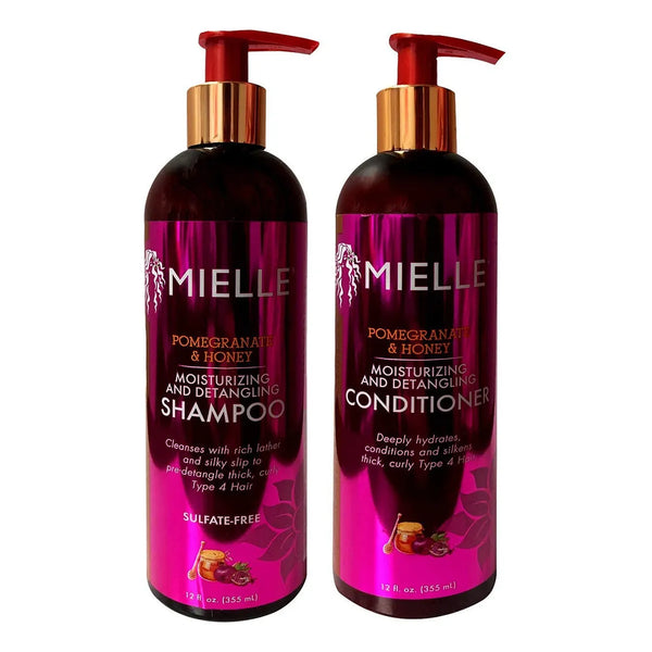 Juego De Champú Y Acondicionador Mielle Hidratante Y Desenredante Cabello Fresco Y Manejable
