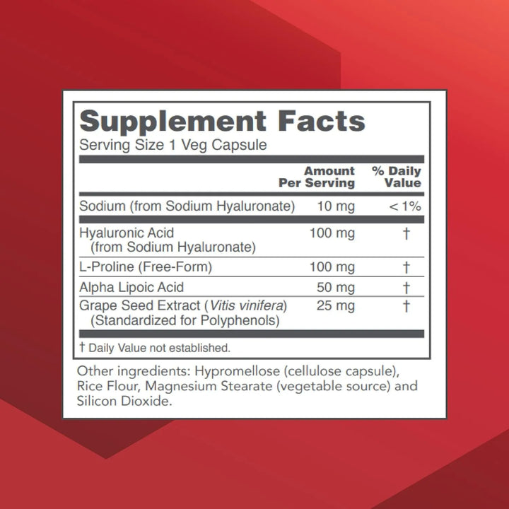 Ácido Hialurónico 100 Mg Para Piel Y Articulaciones Apoyo A - Imagen 2