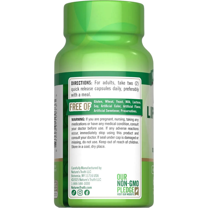 Ácido Alfa Lipoico 600 Mg Optimizador De Biotina 60 Cápsulas - Imagen 7