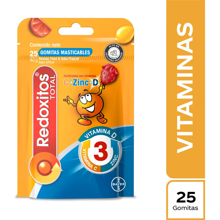Redoxitos Total Gums 25 Co Naranja - Fresa - Limón - Imagen 2