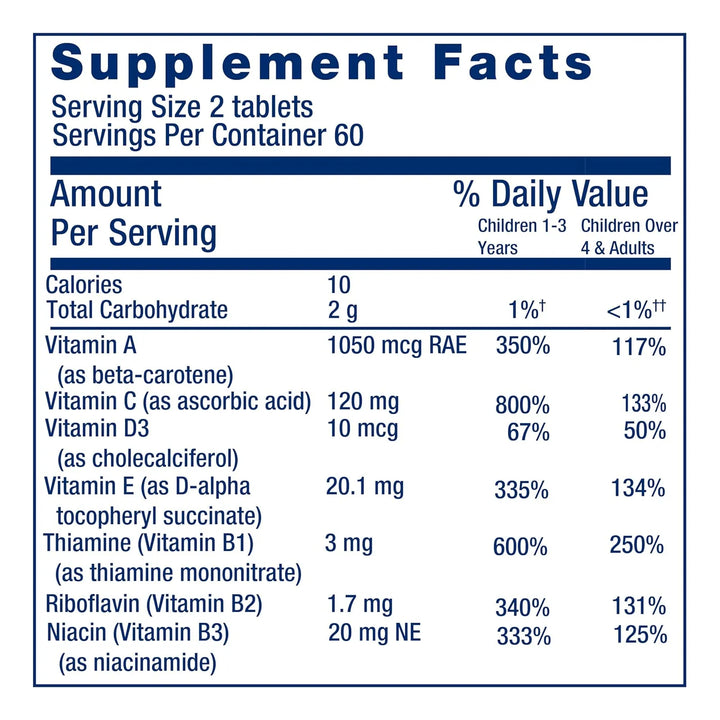 Multivitamínico Masticable Sabor A Bayas Para Niños 120 Tabl - Imagen 3