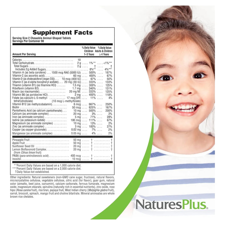 Multivitamínico Masticable Para Niños Sabor Naranja 180 Tabl - Imagen 5