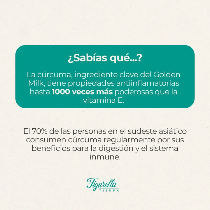 Leche Dorada Antiinflamatoria Cúrcuma Jengibre 300g Curcuma, Jengibre, Pimienta Y Crema De Coco - Imagen 9