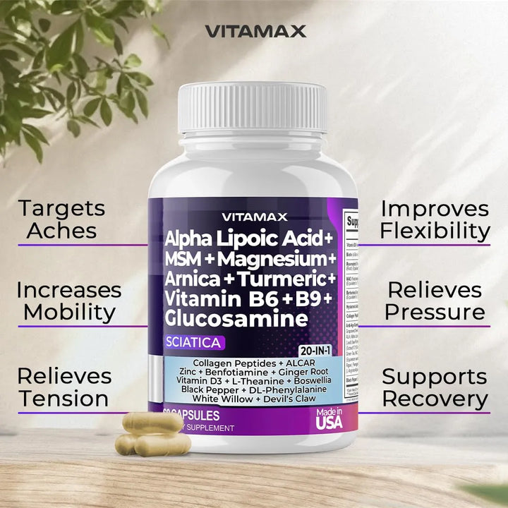 Cápsulas Para Salud Nervio Ciático Con Ácido Fólico Guisante - Imagen 4