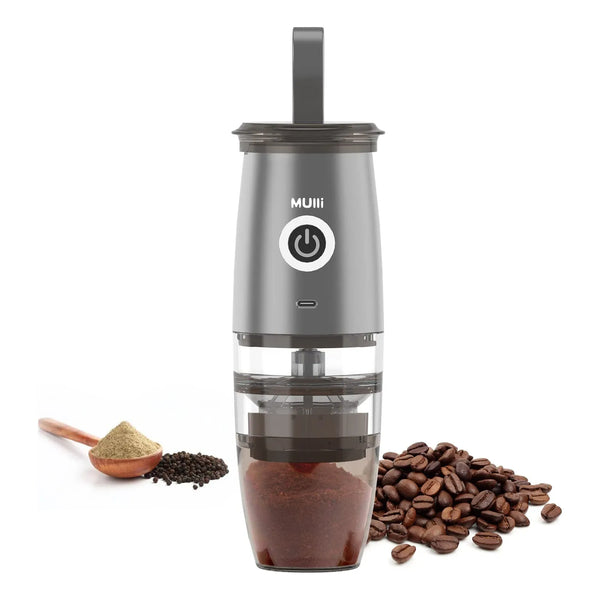 Molinillo De Café Portátil Eléctrico Con Rebabas 5 Ajustes Molienda USB Y Manual