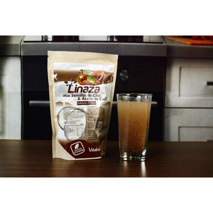 Kit X2 Fibra Linaza, Chía Y Aceite Coco Natural Vitaliah - Imagen 3