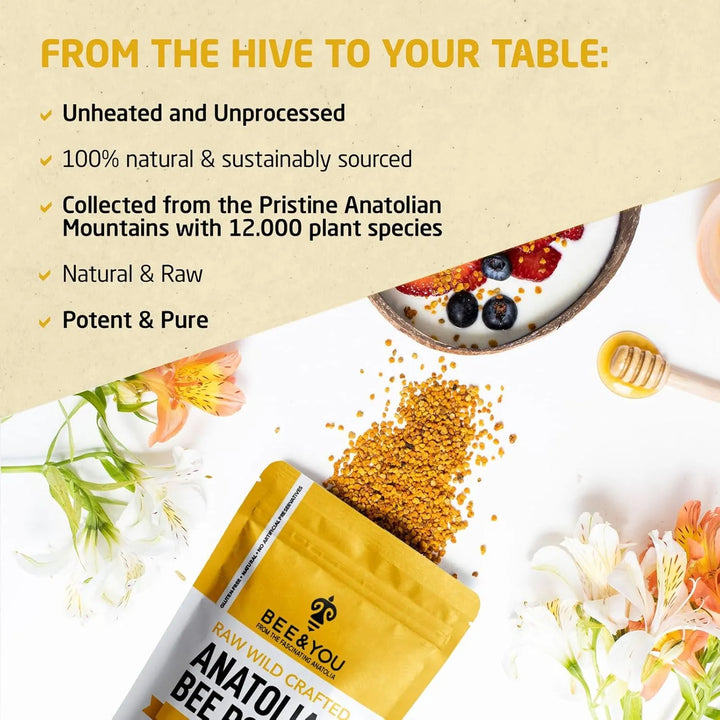 Gránulos De Polen De Abeja 450 Gramos 100% Puro Natural Anti - Imagen 2