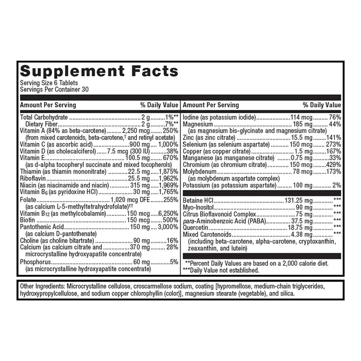 Multivitamínico Intensivo Sin Hierro Con Quercetina Betacaro - Imagen 2