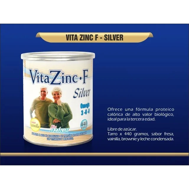 Vitazinc-f Silver ( Vitaminas Para Adultos Mayores) Vainilla - Imagen 6
