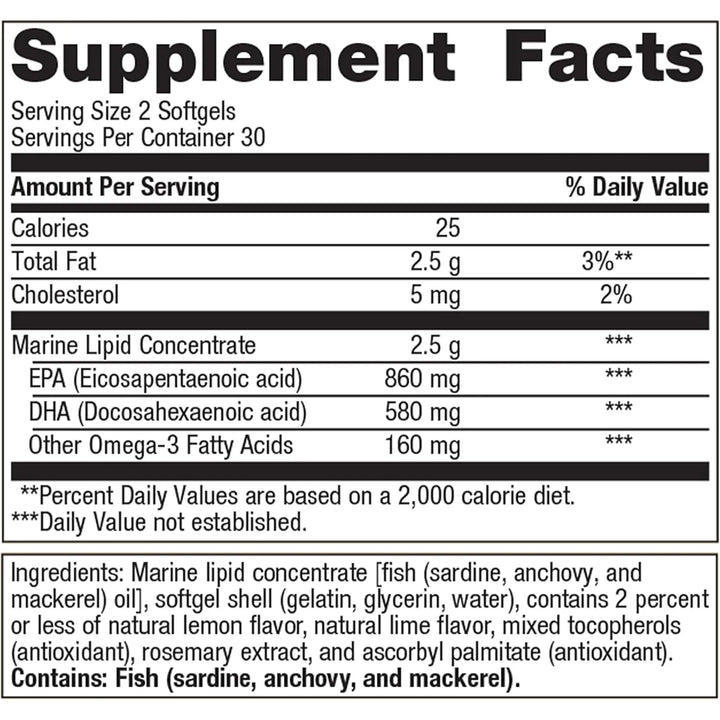 Aceite De Pescado Omega 3 Epa Dha 720 Mg Salud Cardiovascula - Imagen 2