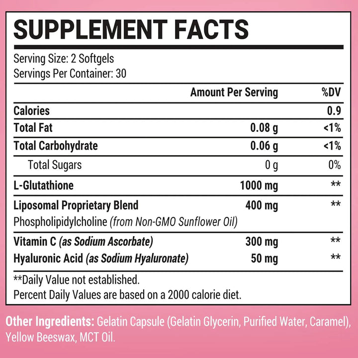 Cápsulas De Glutatión Liposomal 1500 Mg Con Vitamina C Antio - Imagen 2
