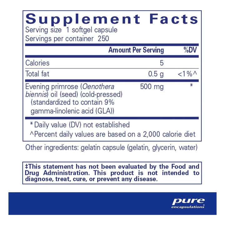 Aceite De Onagra Hipoalergénico 9% Gla 250 Cápsulas Blanda - Imagen 2