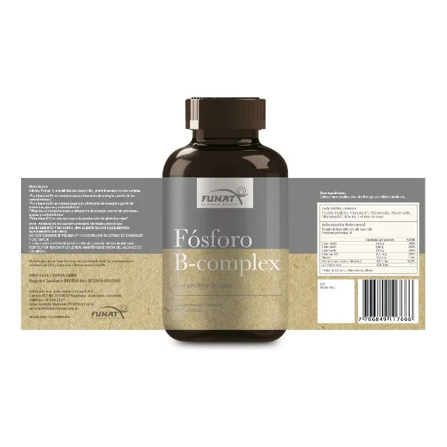 Fósforo B-complex ×60 Tabletas - Imagen 2