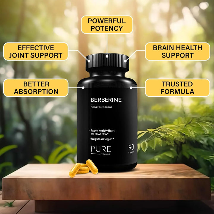 Cápsulas Berberina Hcl 1200 Mg 90 Unidades Para Salud Natura - Imagen 4