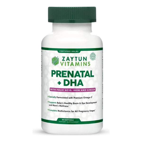 Vitaminas Prenatales Halal Con Dha Hierro Ácido Fólico Jengi - Imagen 1