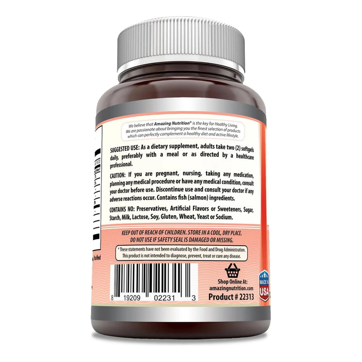 Aceite De Salmón Salvaje De Alaska 2000mg Omega 3 En Cápsula - Imagen 3