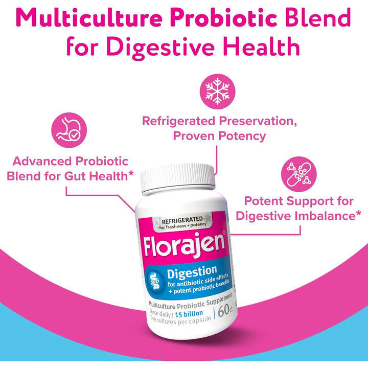 Cápsulas Probióticas Florajen 3 60 Und 450 Mg Sin Gluten - Imagen 2