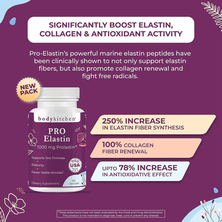 Elastina 1000 Mg Mejora Salud Piel Firmeza Elasticidad Menos - Imagen 4
