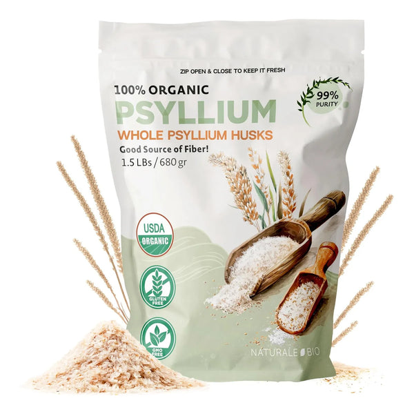 Cáscara De Psyllium Orgánica 680g Fibra Pura Ideal Para Diet - Imagen 1