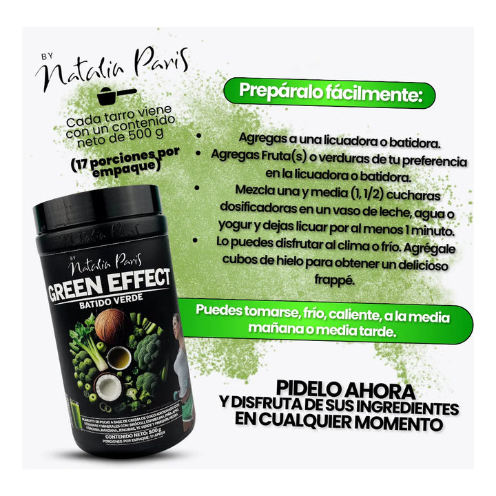 Kit Batido Verde Y Colágeno Natalia Paris - Imagen 3