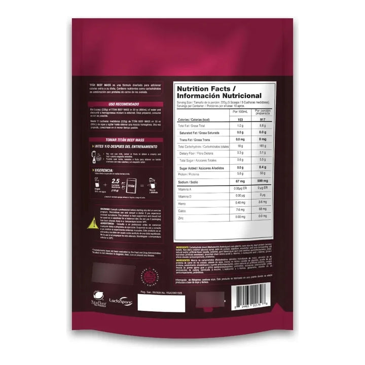 Titan Beef Mass 5 Lbs  - Imagen 3