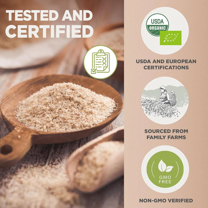 Cáscara De Psyllium Orgánica 680g Fibra Pura Ideal Para Diet - Imagen 5