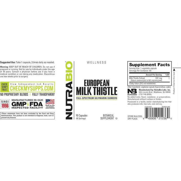 Cardo De Leche 90 Cápsulas Vegetales 241mg Europeas - Imagen 3