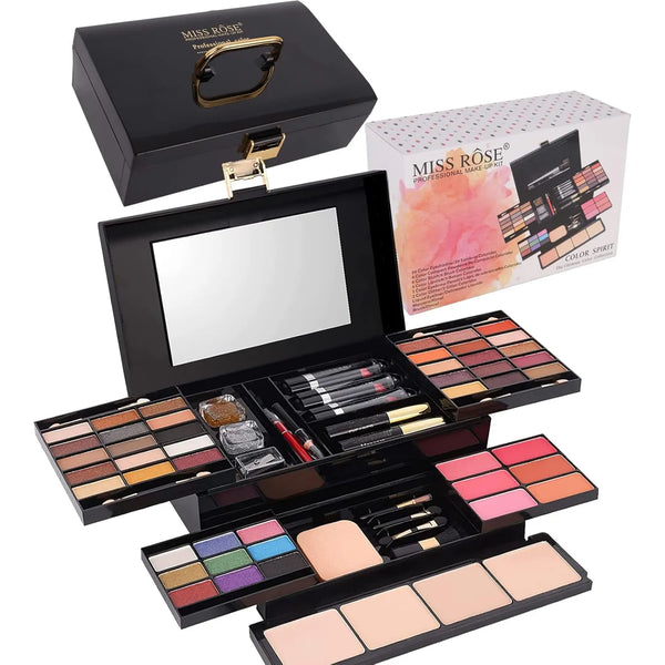 Kit Maquillaje Profesional 58 Colores Sombras Rubores Polvos Y Pinceles