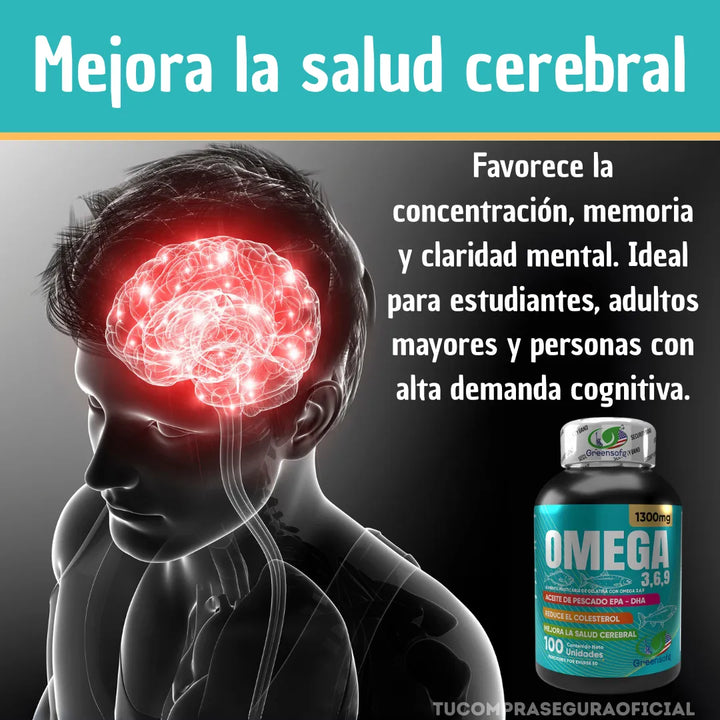 Omega 3, 6, 9  Epa Dha 1300 Mg Puro Original - Imagen 5
