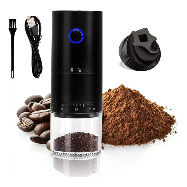 Molinillo De Café Ajustable 38 Niveles Recargable 1500 Mah Ideal Para Hogar Y Viajes