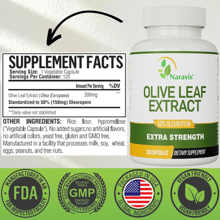 Extracto De Hoja De Olivo Con 50% Oleuropeína Para 120 Días - Imagen 2