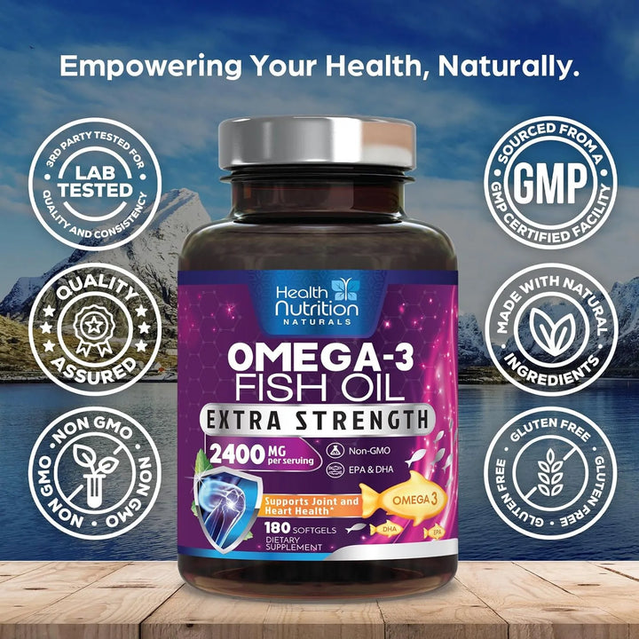 Aceite De Pescado 2400 Mg Omega 3 Epa Dha Apoyo Salud Inmuno - Imagen 3