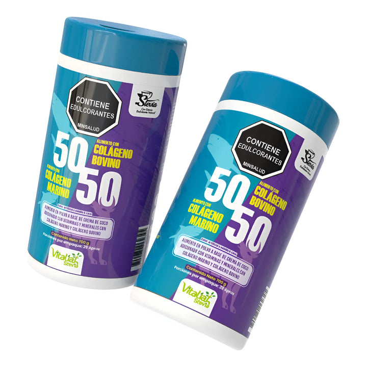 Kit Colágeno Hidrolizado Vitaliah 50/50 Marino Y Bovino X2 - Imagen 1