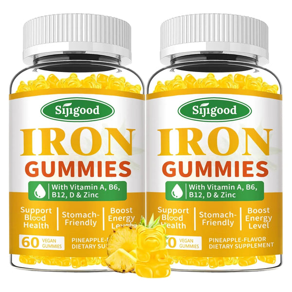Gomitas De Hierro Sabor Piña 120 Unidades Con Vitaminas A C - Imagen 1